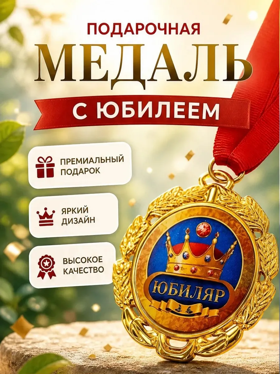 МЕДАЛЬ "ЮБИЛЯР" (1ШТ)
