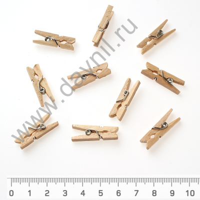 ПРИЩЕПКИ МИНИ ДЕКОР ДЕР.ОДНОТОН. 2,5см/ уп.2000 ШТ  (К146-10)