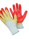 Перчатки рабочие прорезиненные двойной латекс желто-оранж П153 